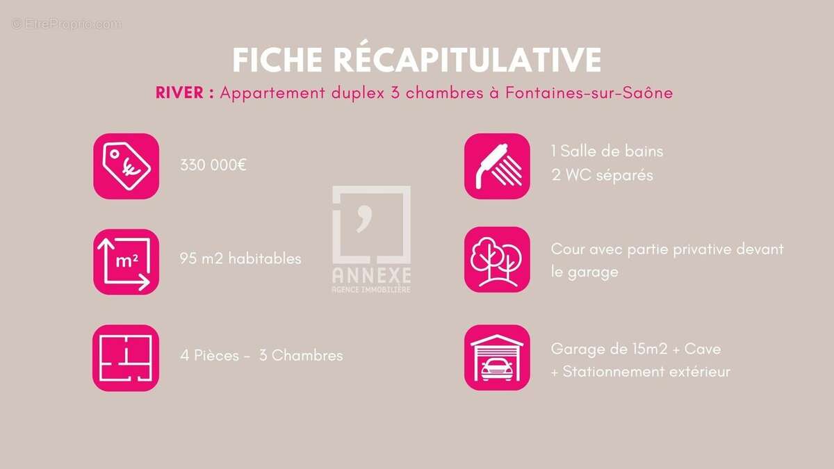 Appartement à FONTAINES-SUR-SAONE