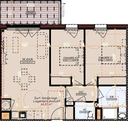 Appartement à TOURNEFEUILLE