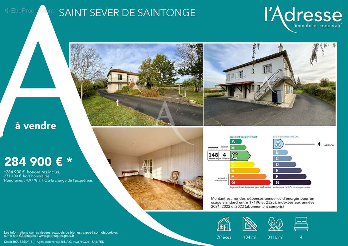 Maison à SAINT-SEVER-DE-SAINTONGE