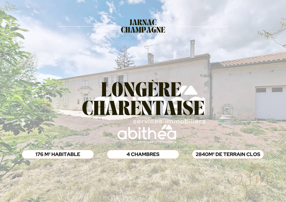 Maison à JARNAC-CHAMPAGNE