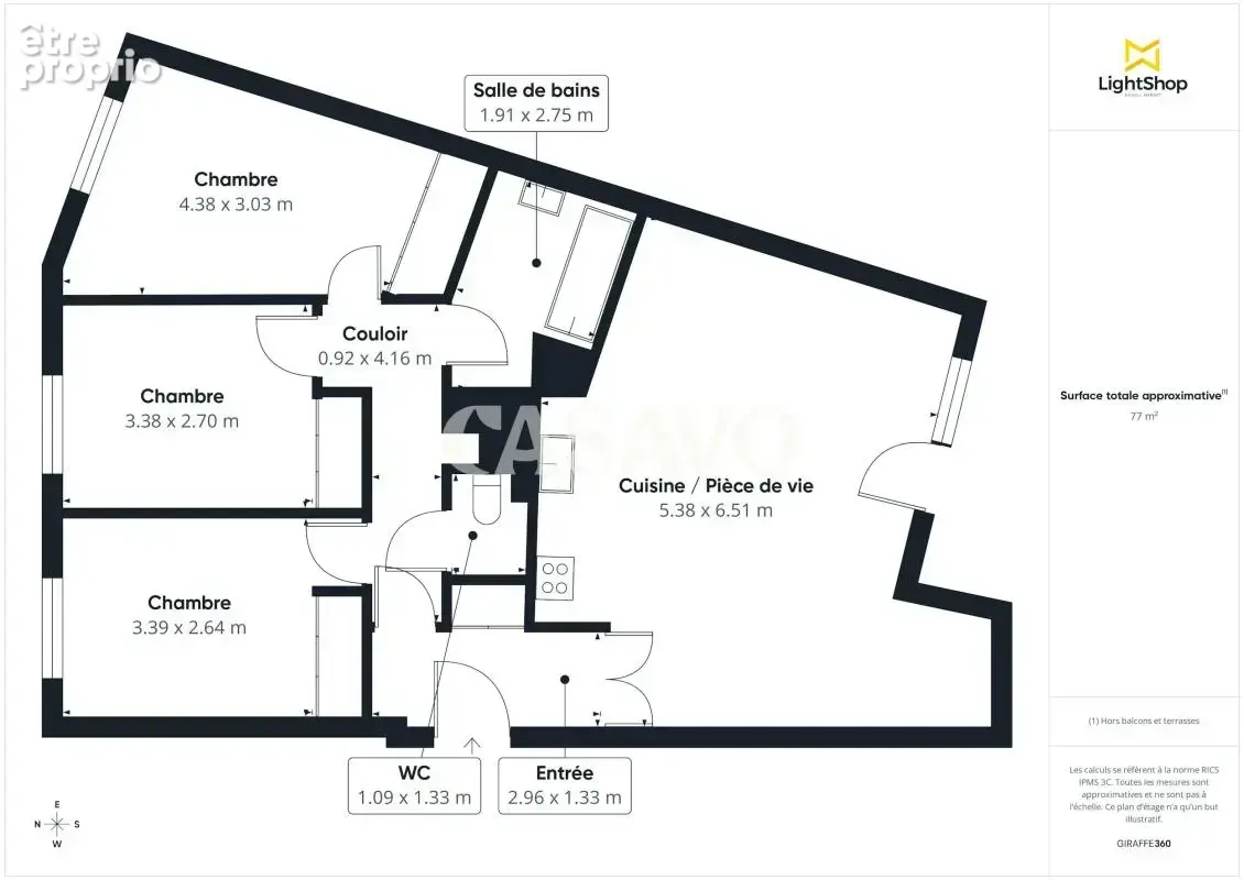 Vente Appartement 4 pièces de 77m² - 69150 Décines-Charpieu - photo 9