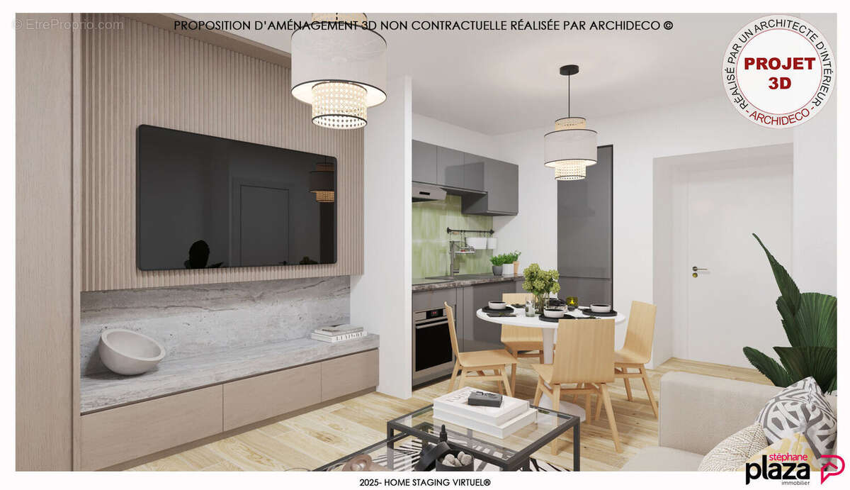 Appartement Ville La Grand - 2 pièces - 37.38 m² - photo 3
