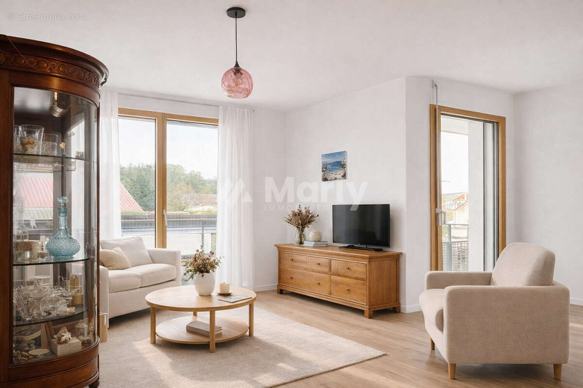 Salon - Photo transformée avec l'IA - Appartement à MONTREUIL