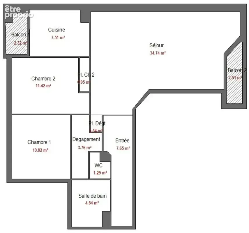 Appartement Marseille 3 pièces 83.52 m2 avec parking cave et balcons - photo 13