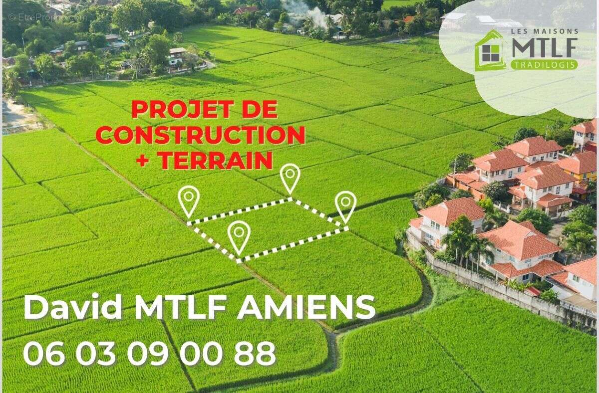 Proche amiens / terrain à villers bocage de 412 m2 / viabilisée eau edf ptt tae - photo 3