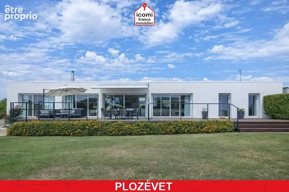 Finistere - plozévet (29710) -  a vendre - propriete architecte contemporaine climatisee avec piscine chauffee - piece de vie 60 - photo 3