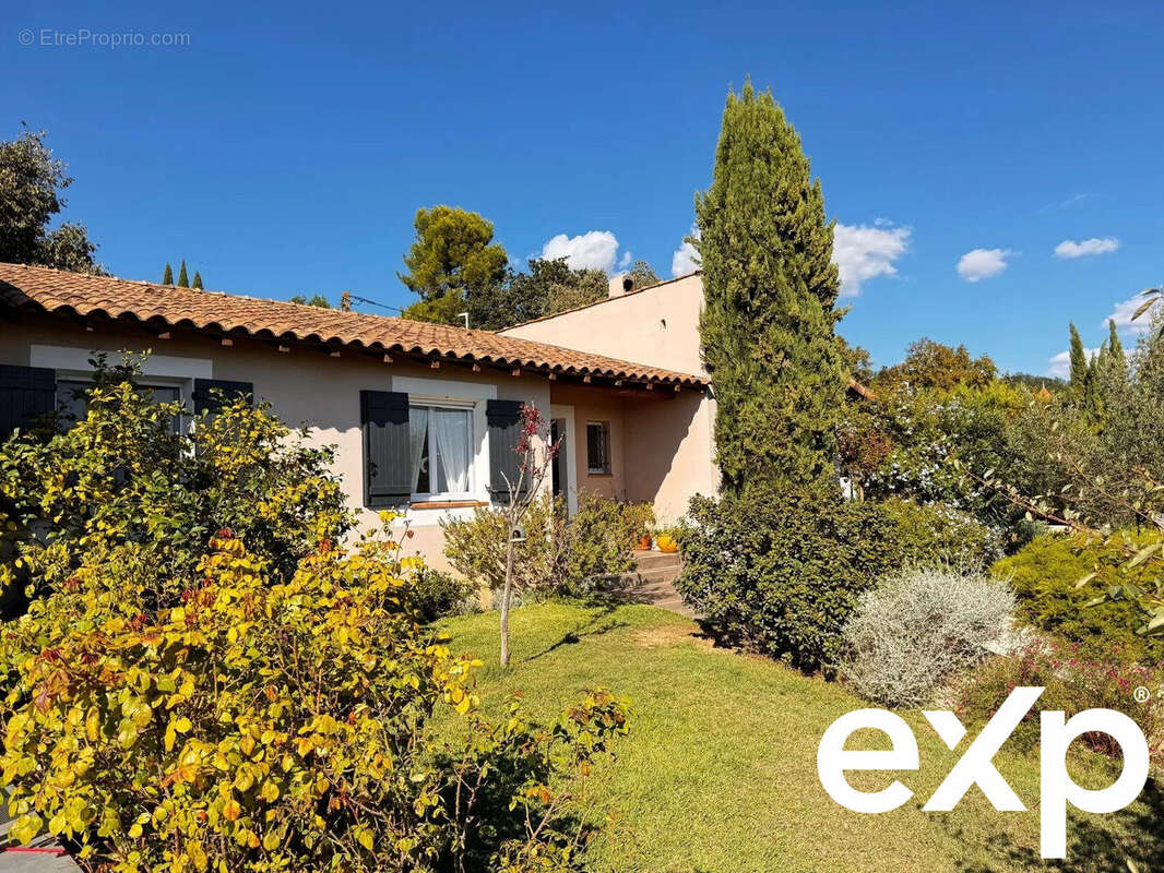 Vue extérieure sud, maison et jardin  - Maison à BELLEGARDE