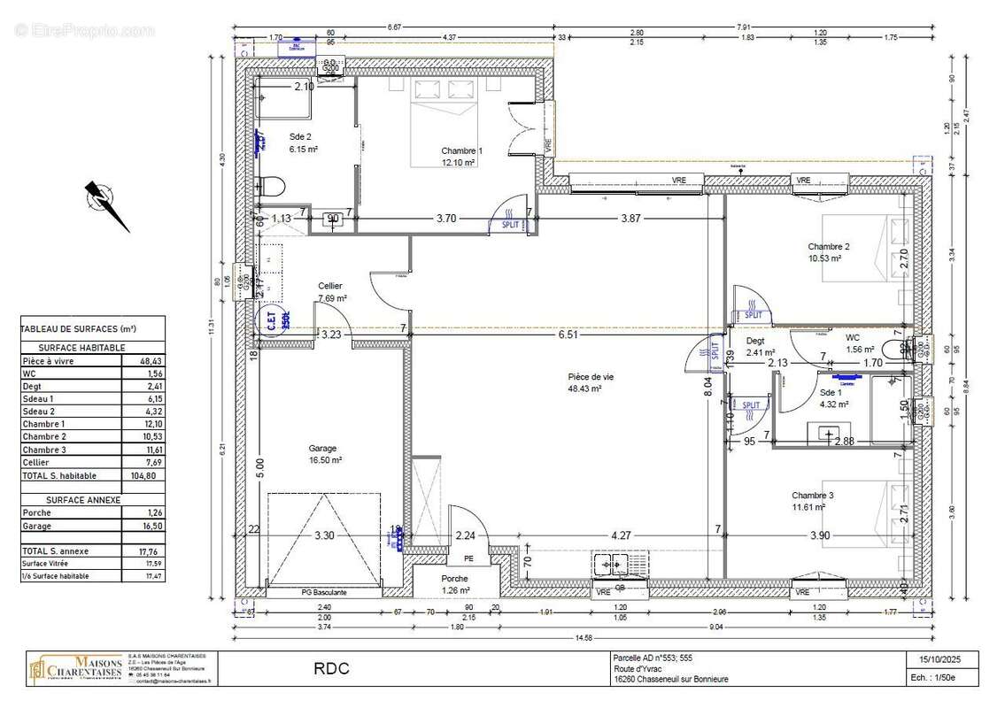 Maison à CHASSENEUIL-SUR-BONNIEURE
