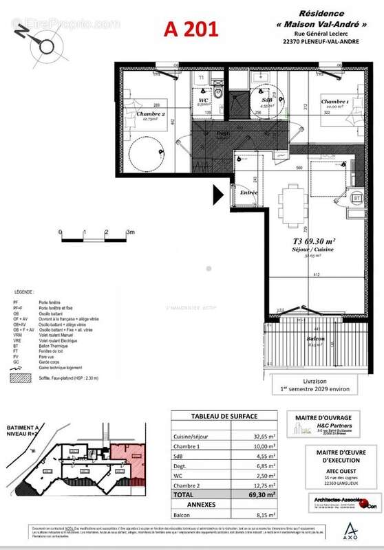 Superbe appartement T3 neuf avec 2 suites et une terrasse de 22 m² exposée Sud-Ouest. - photo 9