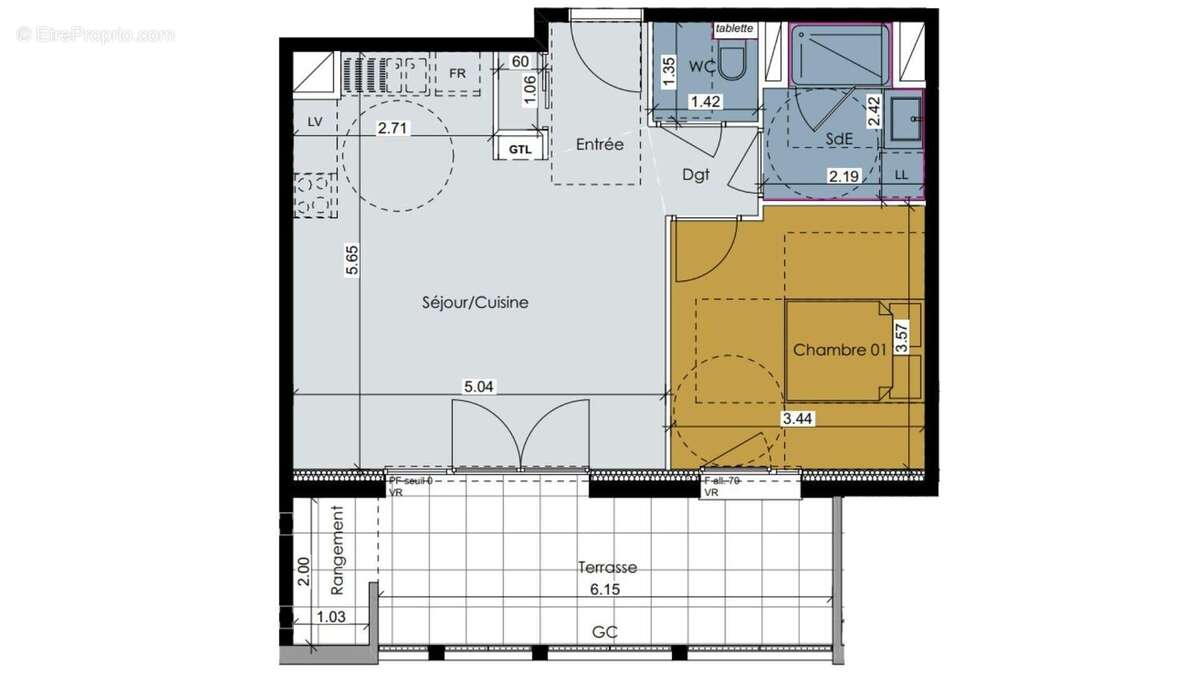 Appartement 48 m² à Echirolles  - photo 5