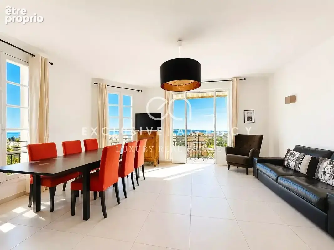 CANNES DERNIER ÉTAGE vente 3 pièces 102m² Vue mer panoramique - photo 2