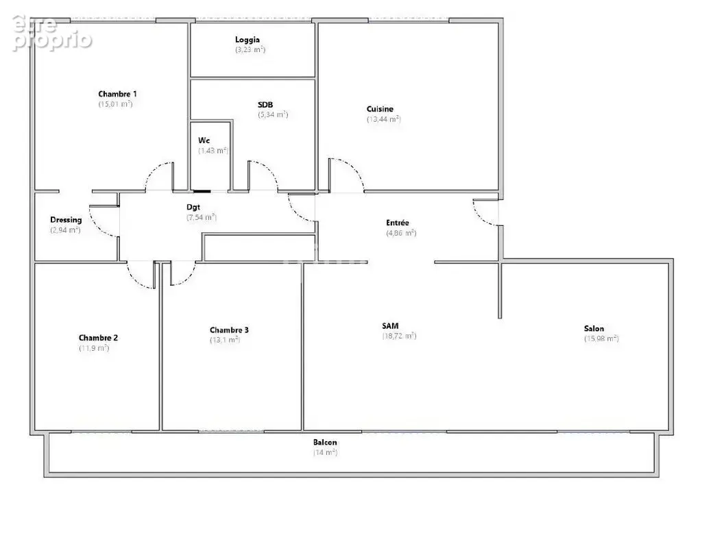 Bel appartement 5 p 113 m² env. avec balcon, garage et cave - photo 4