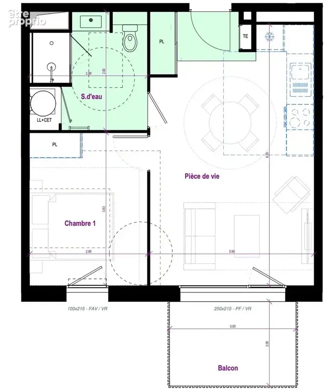 Appartement 2 pièces 42 m² à vendre à Equeurdreville-Hainneville (50120) - photo 3
