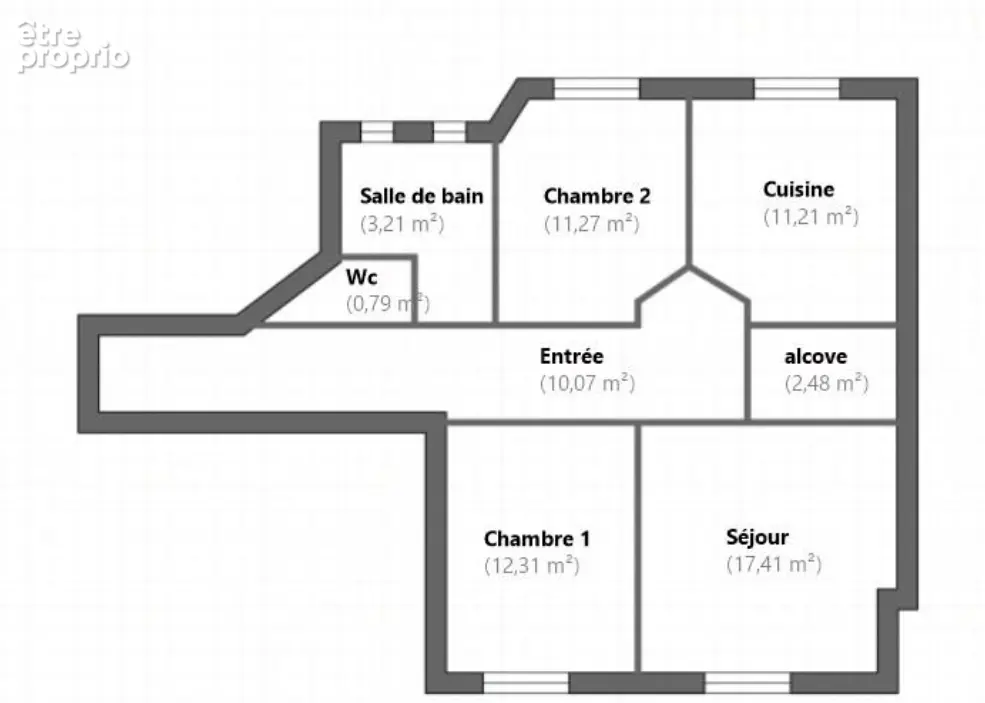 Appartement 68m² à saint-étienne - photo 16