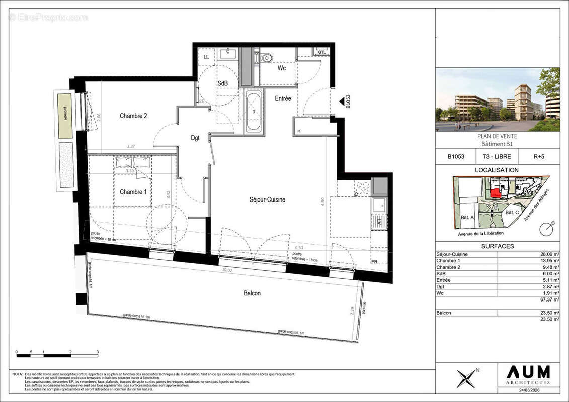 THONON LES BAINS - Appartement T3 - 67.37m² - photo 2