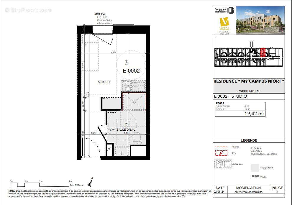 Appartement  1 pièce - 20m² - photo 2
