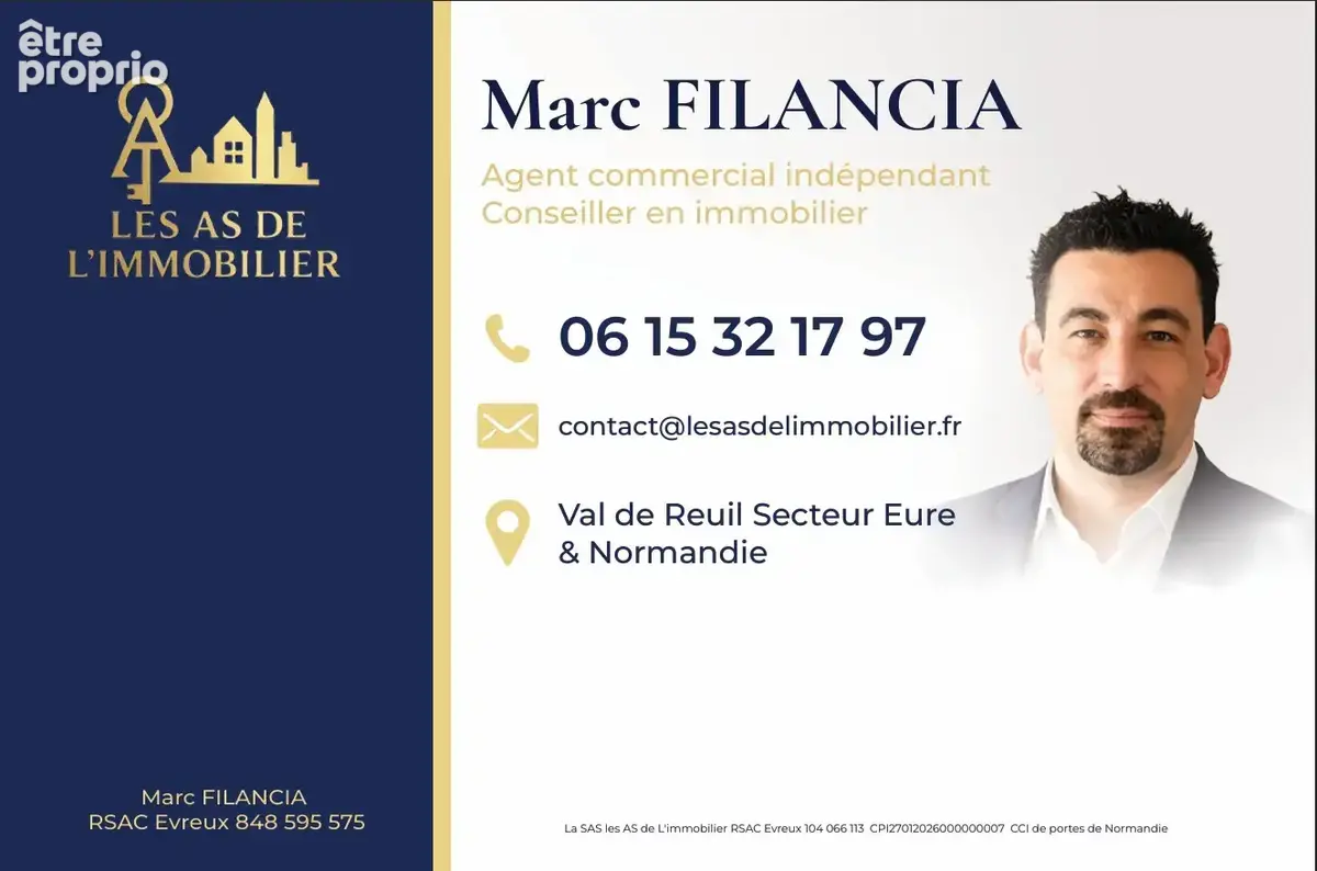 À vendre   appartement 43 m2   centre-ville de louviers - photo 3