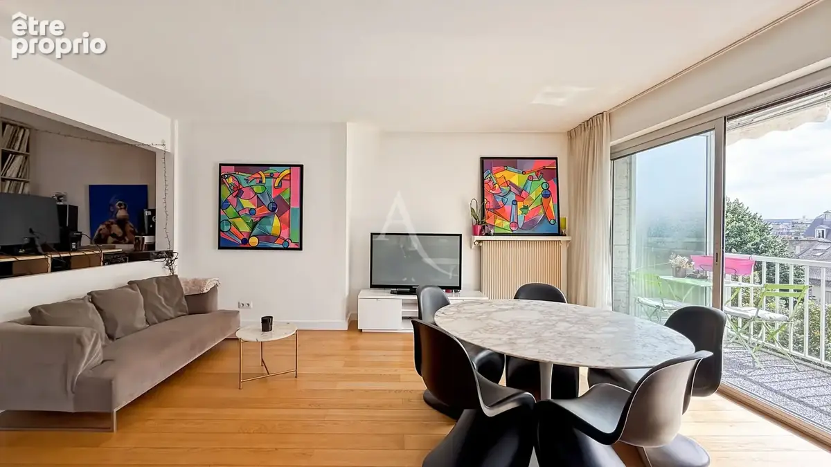 Paris 16e  henri heine  3 pièces 92 m²  5e étage balcon sur jardin - photo 4