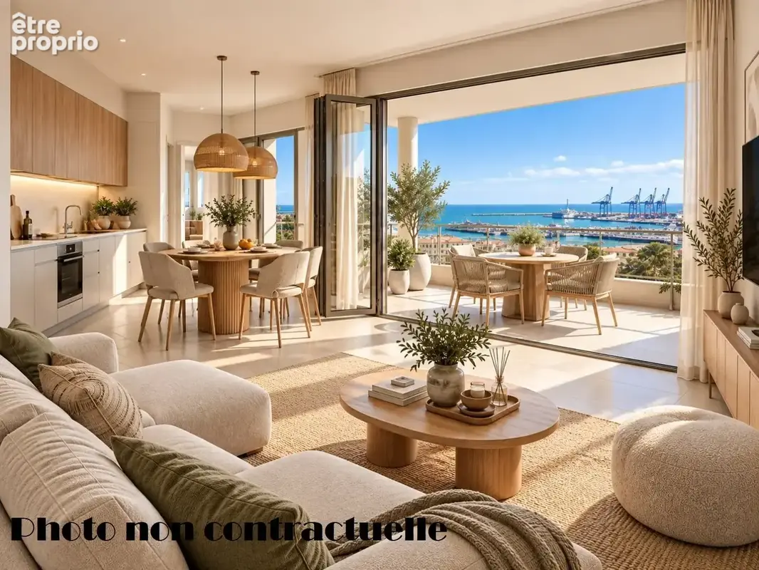 Sète  Zone Est côté Sud  T3 vue mer et zone portuaire - photo 2
