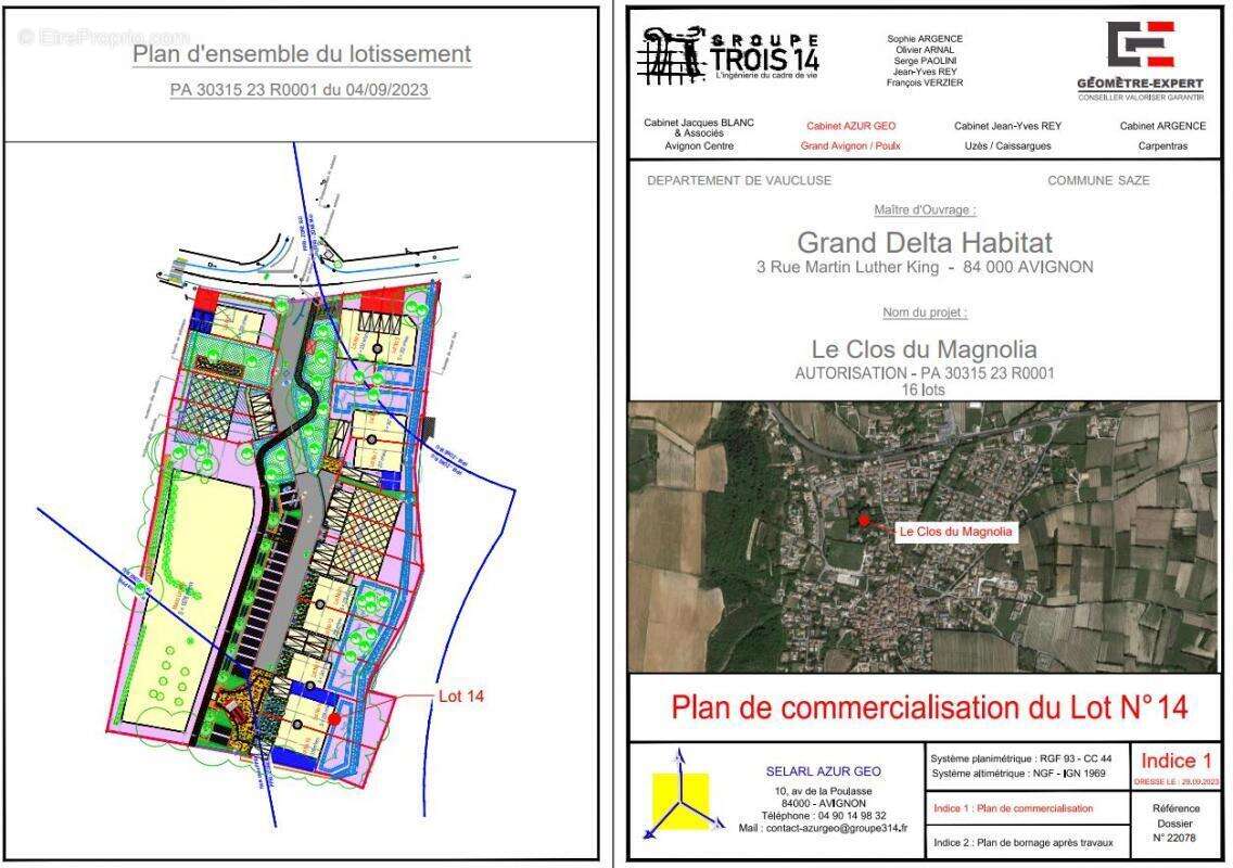 Terrain a batir de  339 m² viabilise et libre constructeur a saze - photo 6
