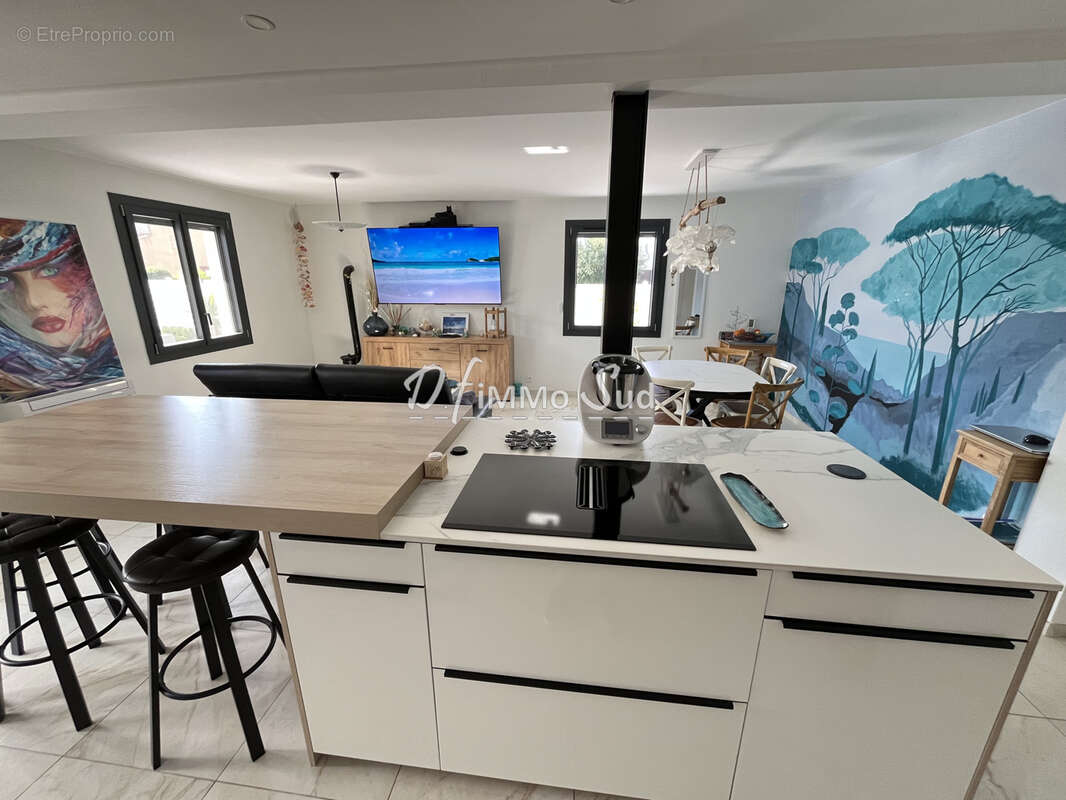 Maison T7 de 202 m2 vivable de plain-pied avec piscine, extérieur, garage et places de parking - photo 7