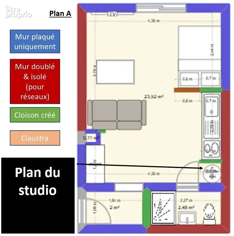 Appartement 1 pièce / 27 m² / 99 000 EUR / TOURNEFEUILLE - photo 1