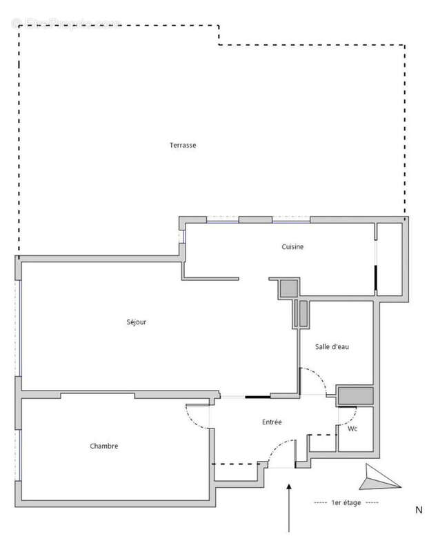 2 pièces 60m2 + terrasse-jardin 50m2 en étage - photo 2