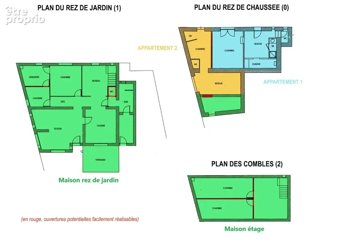 Guilhemery grande maison 176m2 habitable avec 2 appartements t2 sur terrain de + 600m2 - photo 17