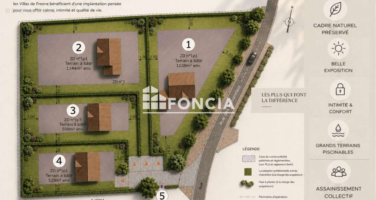  À VENDRE – Terrain à bâtir de 600 m2 viabilisé  - photo 2