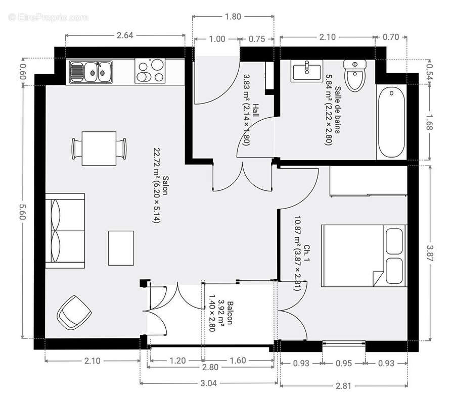 Appartement à PARIS-13E