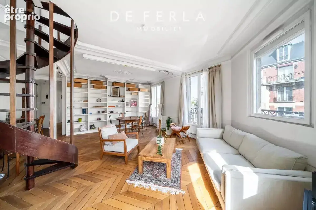 Duplex 4 pièces – Rue d'Alésia, Paris 14e – Balcon 10,79 m² – Sans vis-à-vis - photo 2