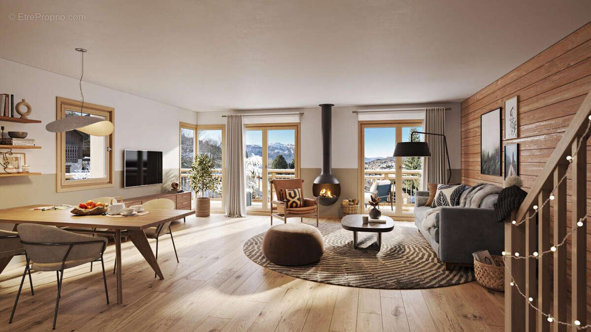 Ski Apartment for sale Les Carroz -perspective-int