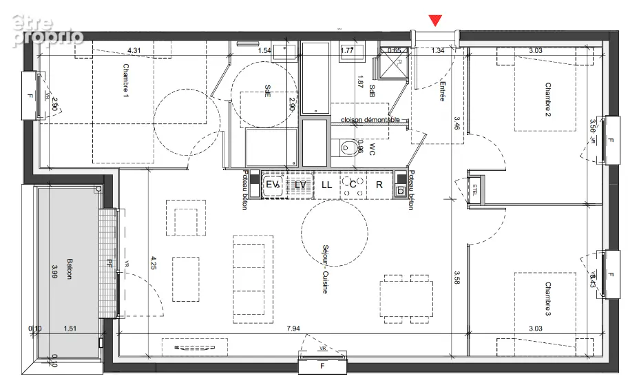 IFS LIMITE CAEN derniere opportunité Appartement 4 pièces 80 m² - photo 2