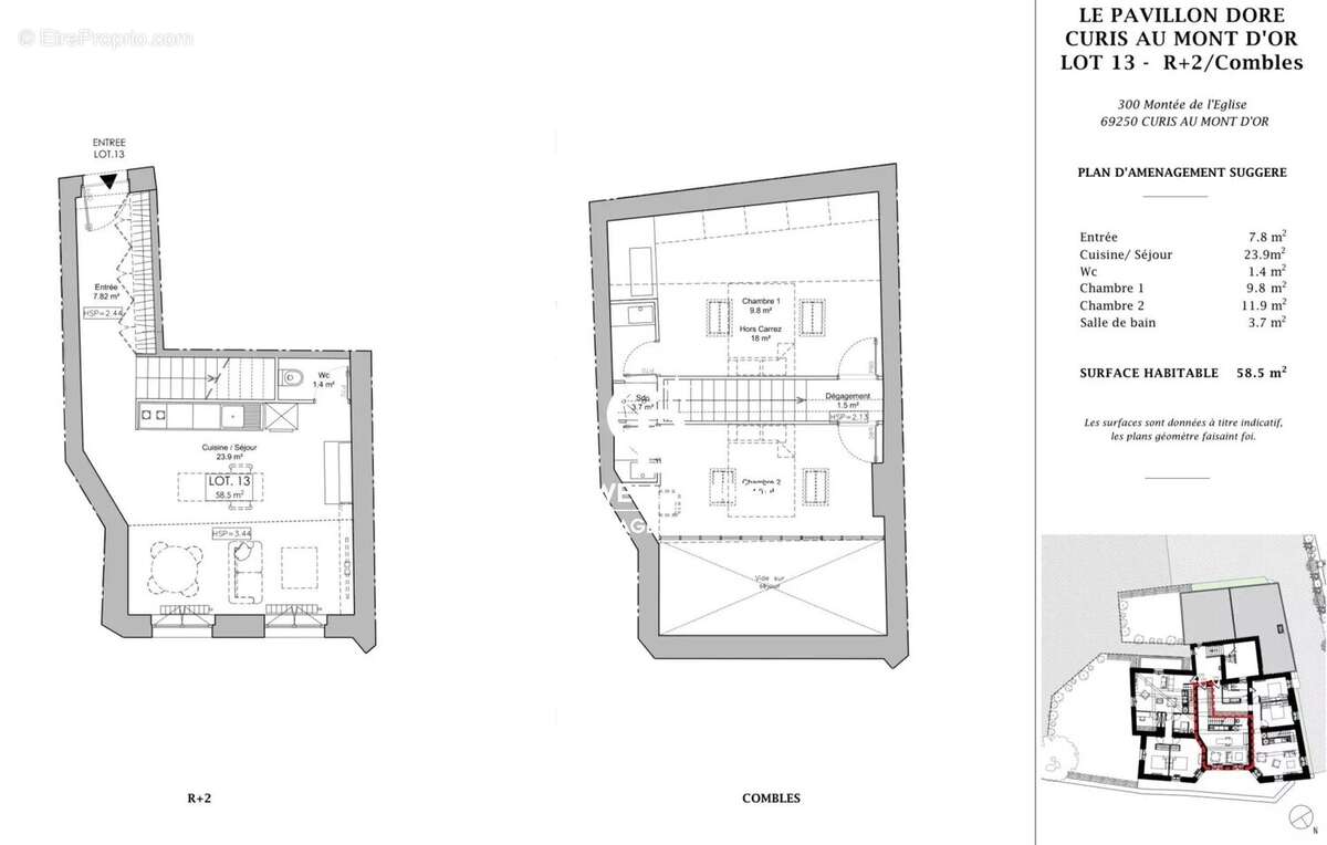 Appartement à CURIS-AU-MONT-D&#039;OR