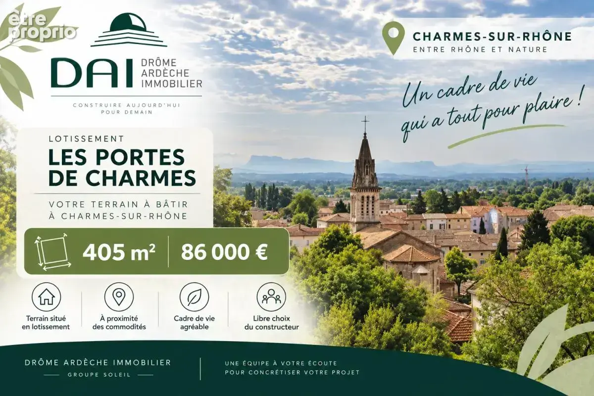 Photo Terrain à Charmes-Sur-Rhone au prix de 86 000€