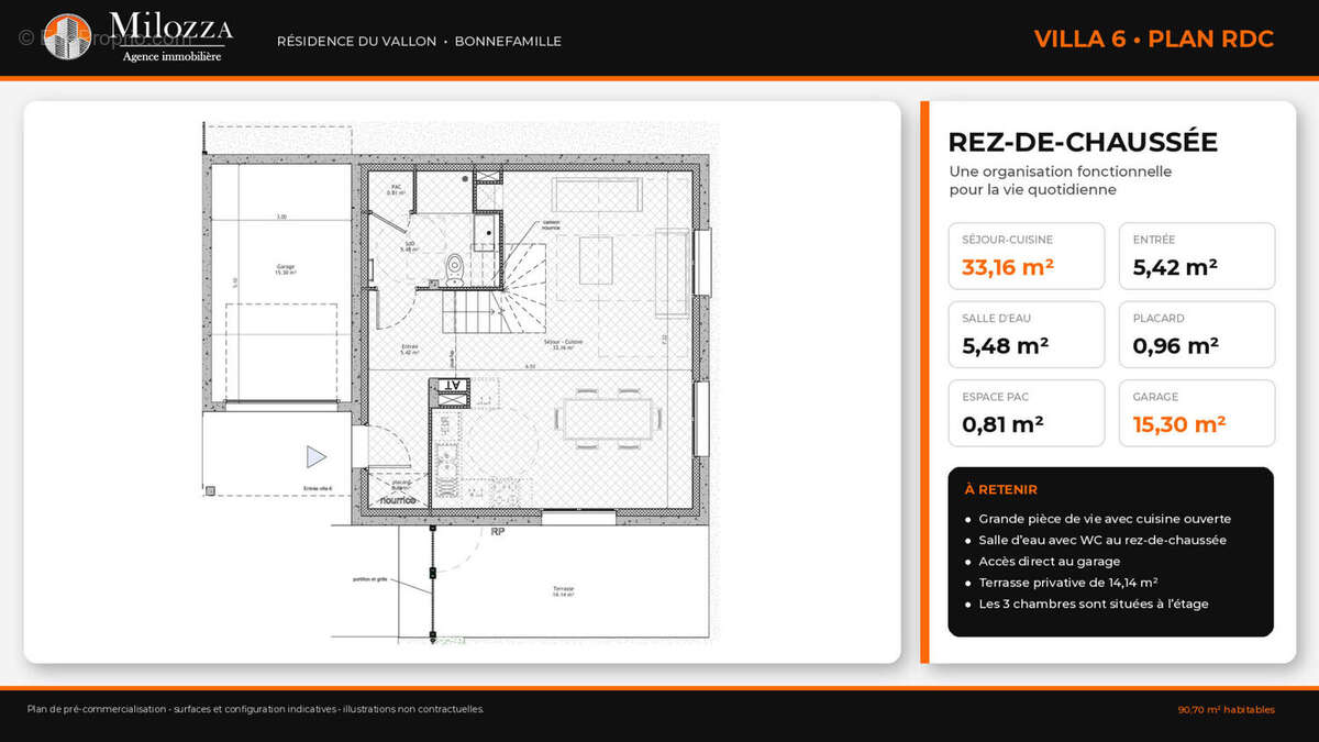 Bonnefamille - Maison neuve T4 de 90,70 m² - parcelle 353,95 m² - photo 4