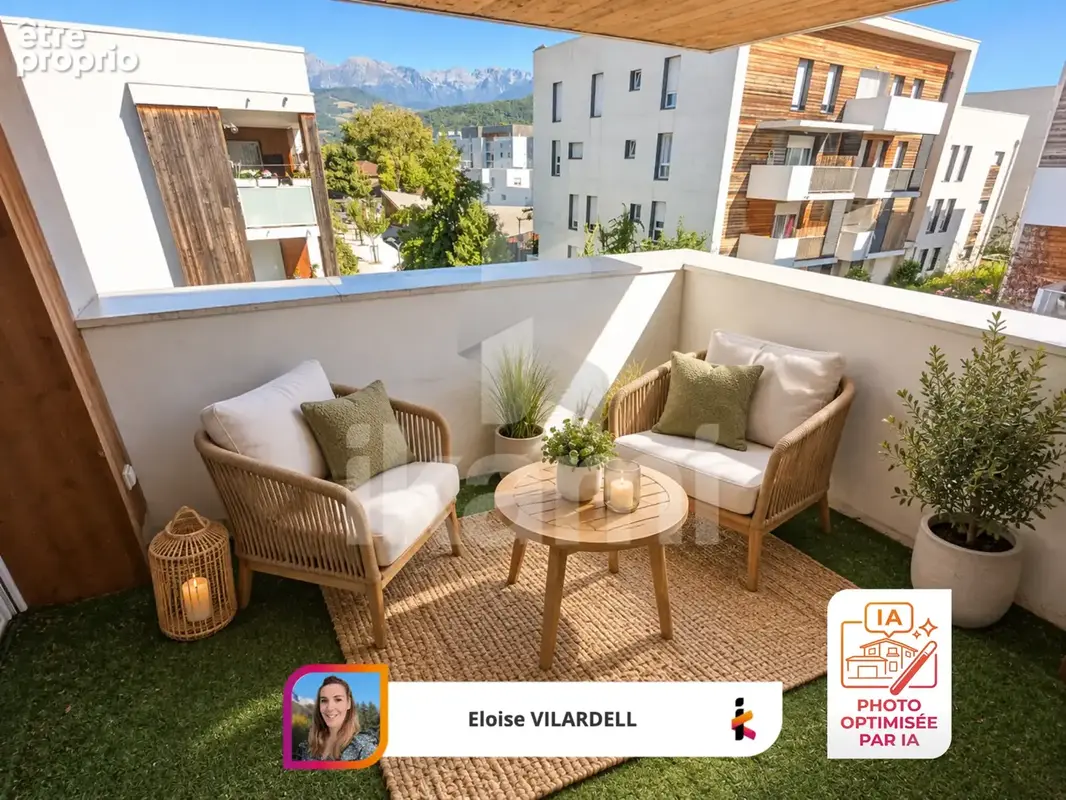 T4 de 76 m2 avec terrasse de 10 m2 et vue Belledonne - photo 3