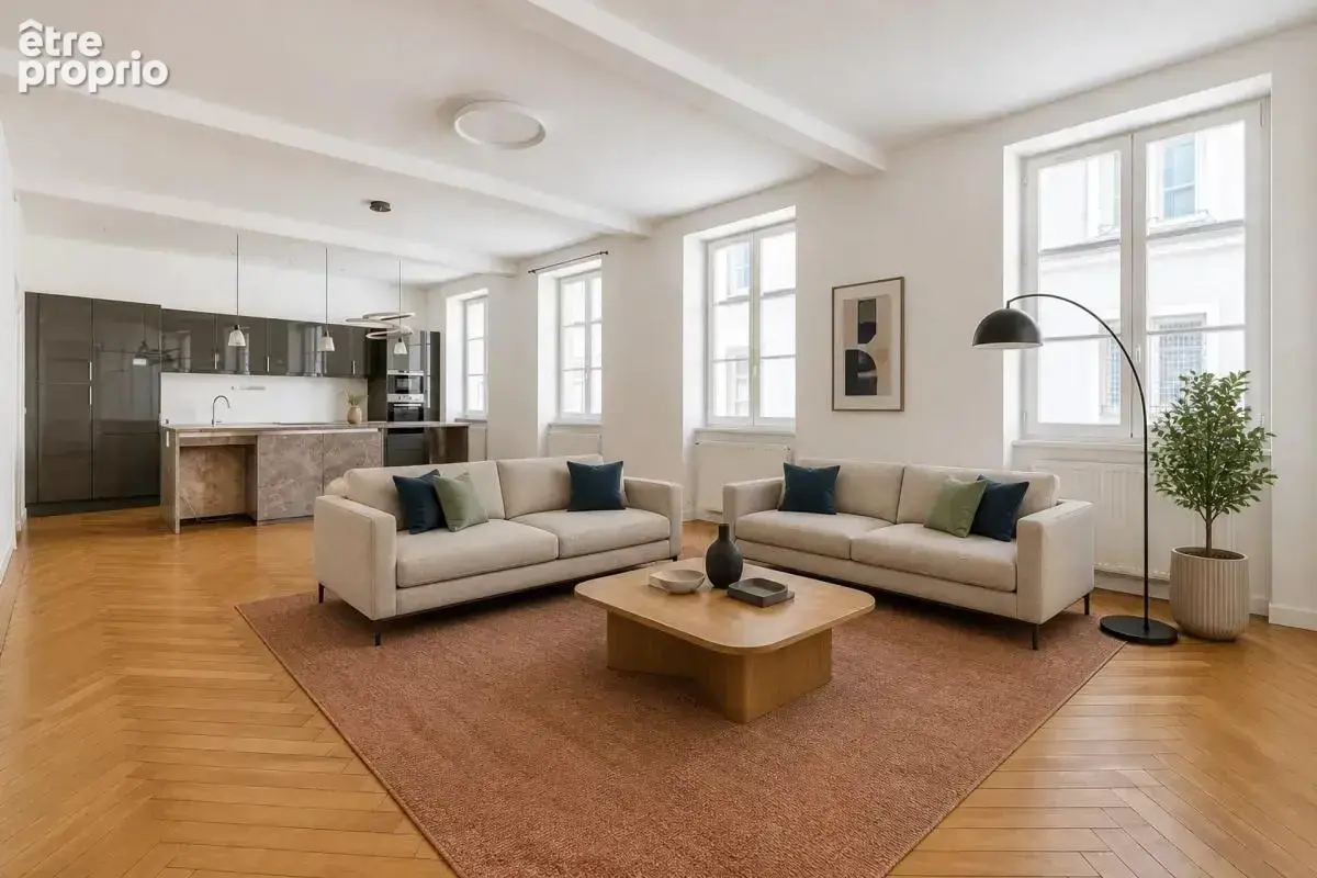 Lyon 1er – place sathonay – élégant t4 de 89,44 m² au cœur d'un immeuble de caractère+cave+grenier - photo 3