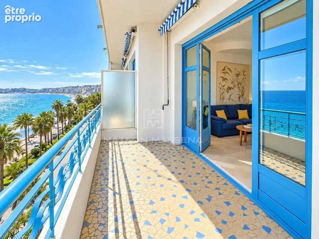 3/4 pièces - 5ème etage – vue panoramique mer baies des anges – magnifique terrasse d'angle - photo 5