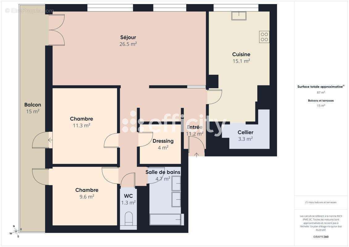 Appartement à RILLIEUX-LA-PAPE