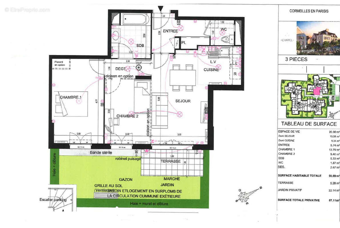 Appartement à CORMEILLES-EN-PARISIS