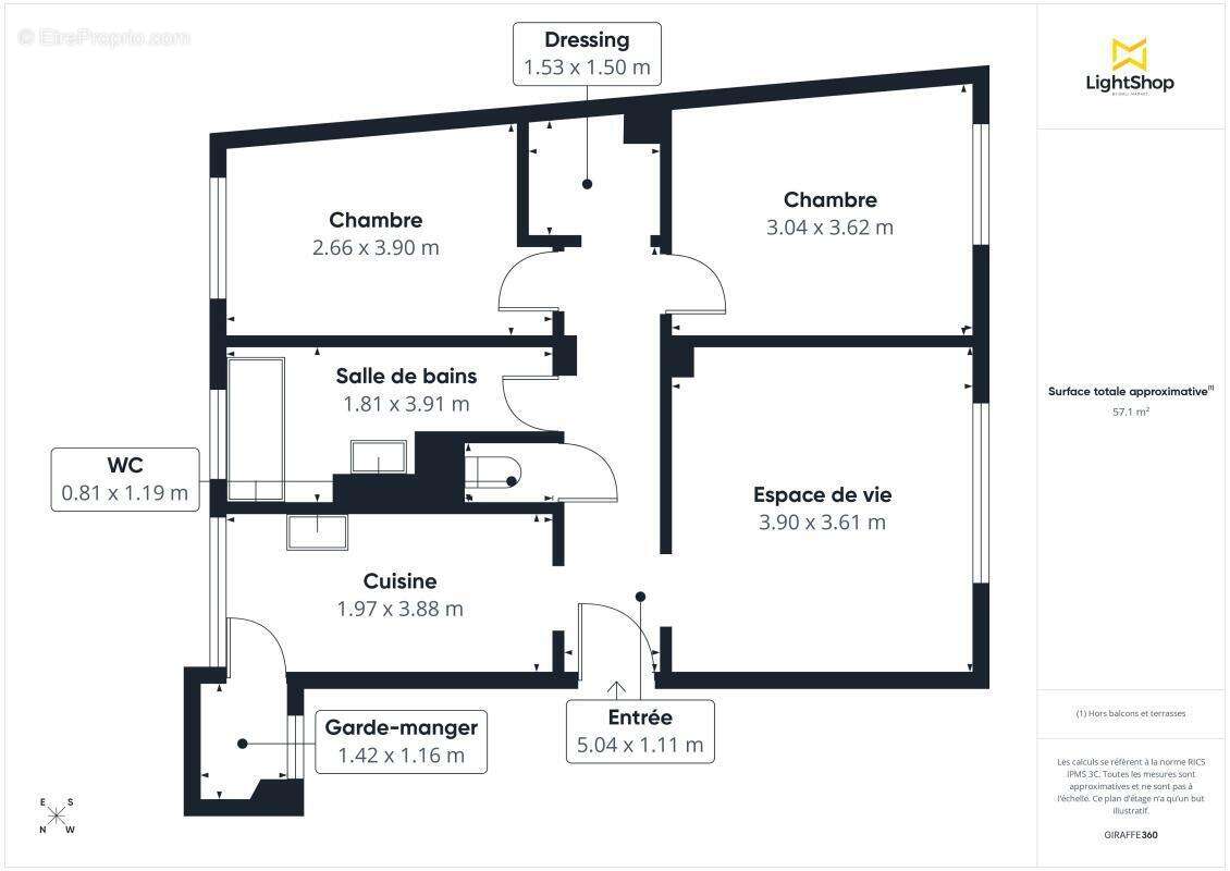 Ravissant appartement T3 de 56 m2 avec garage boxé et cave - Rue du Port Guichard, Quartier Saint-Donation / Tortière à Nantes - photo 22