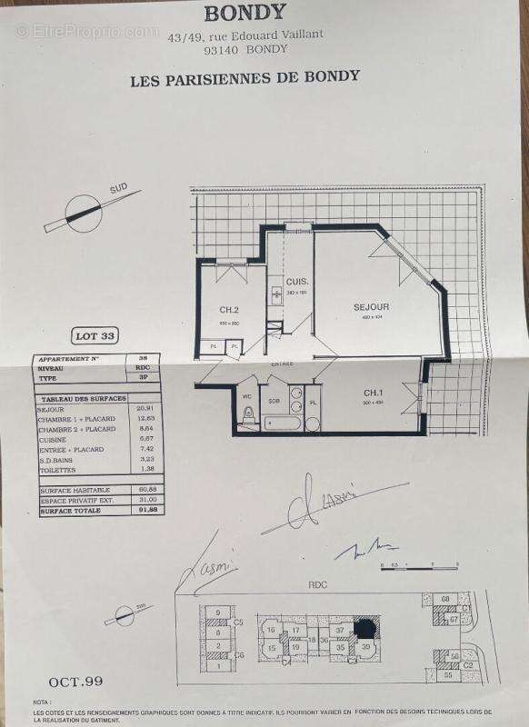 Appartement à BONDY