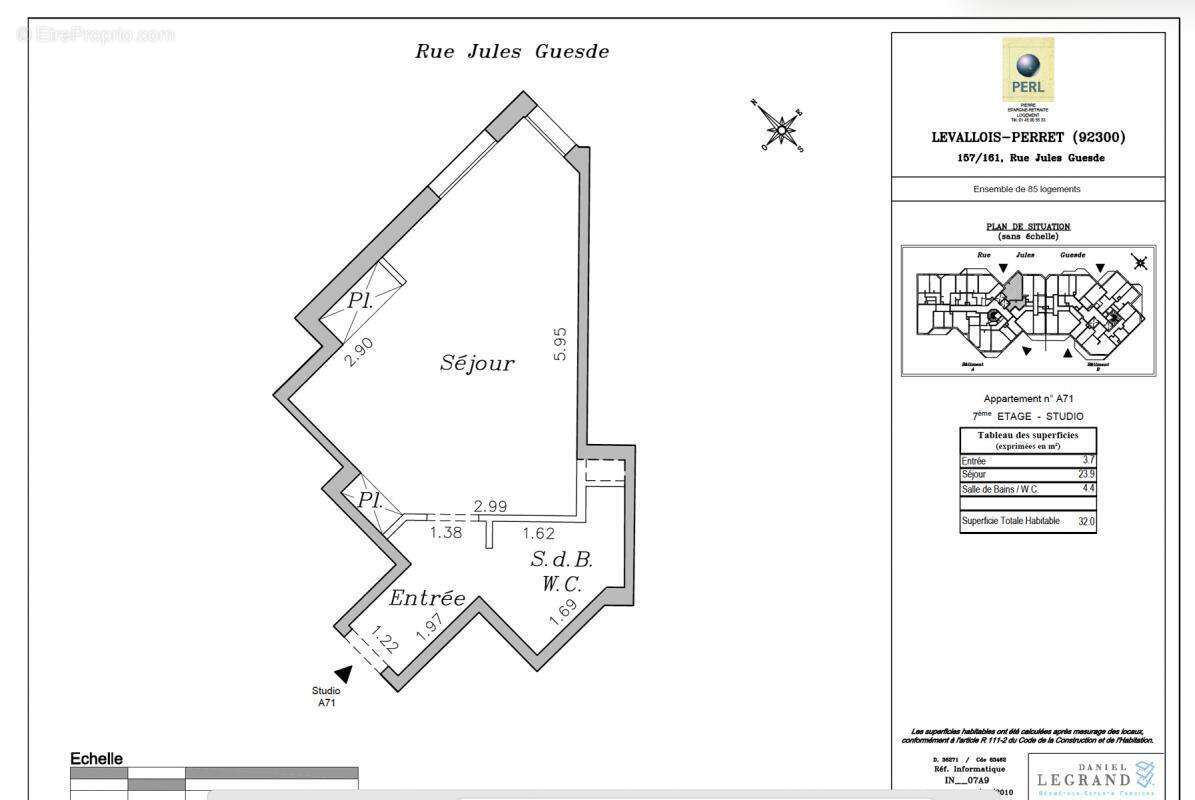 Appartement à LEVALLOIS-PERRET