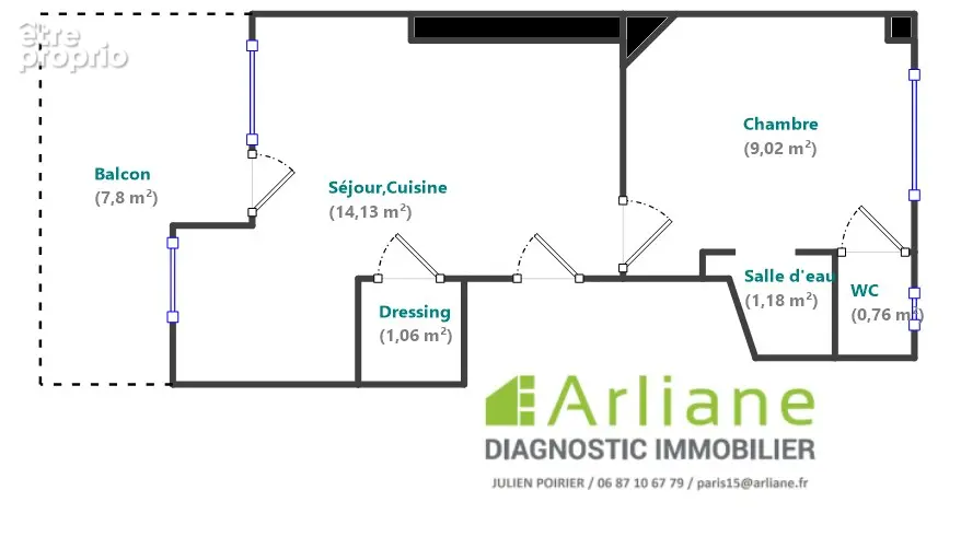Unique et charmant 2 pièces 26,15 m² + terrasse privative 7 m² cave - photo 10