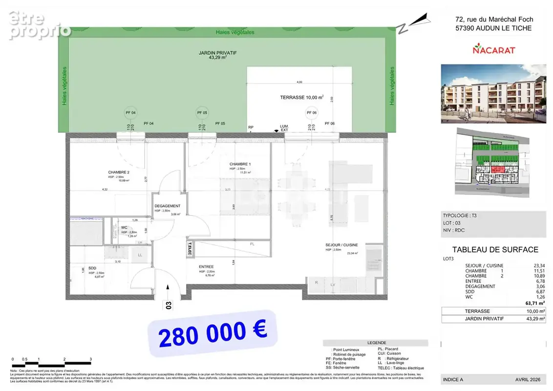 Programme Neuf "Coeur d'Opale" Appartements T3  de 63,71 m2 à 73 m2 - photo 11