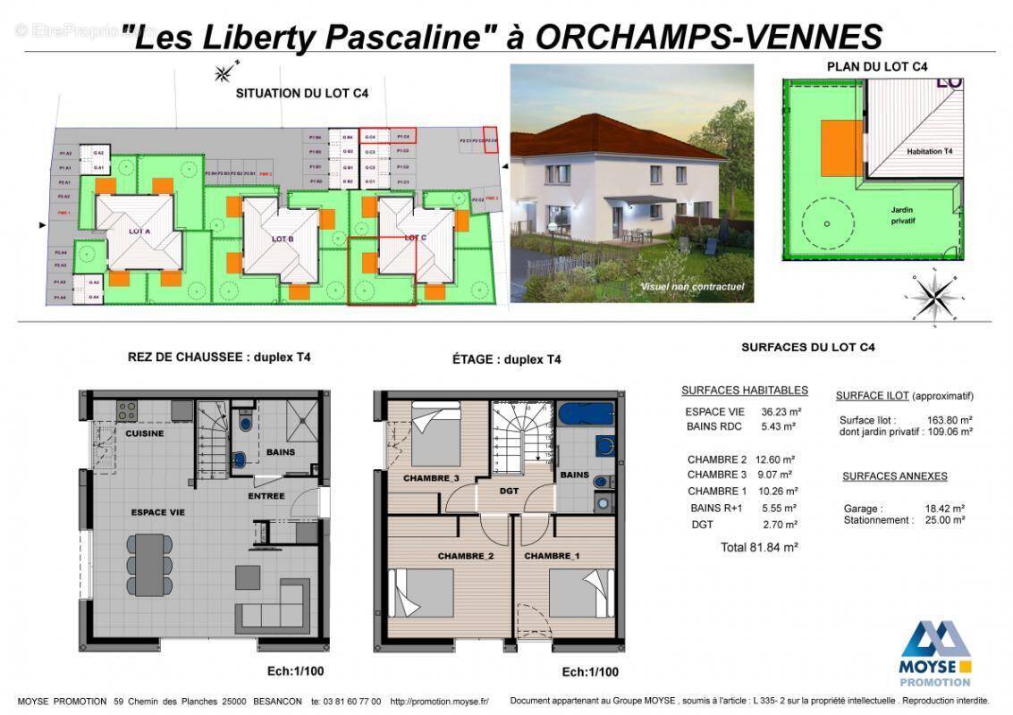 Appartement à ORCHAMPS-VENNES