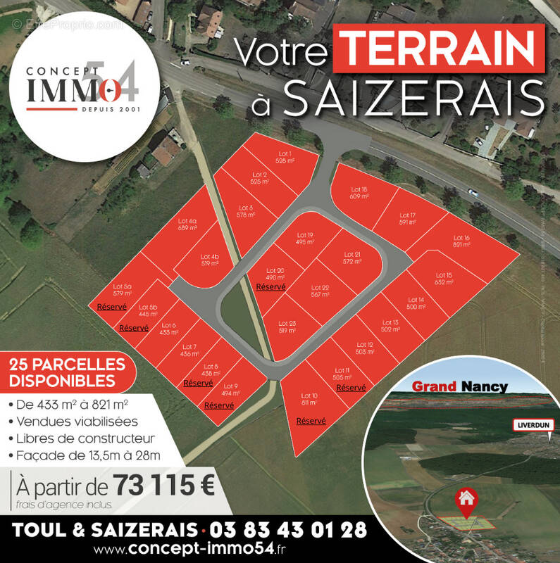 Terrain à SAIZERAIS