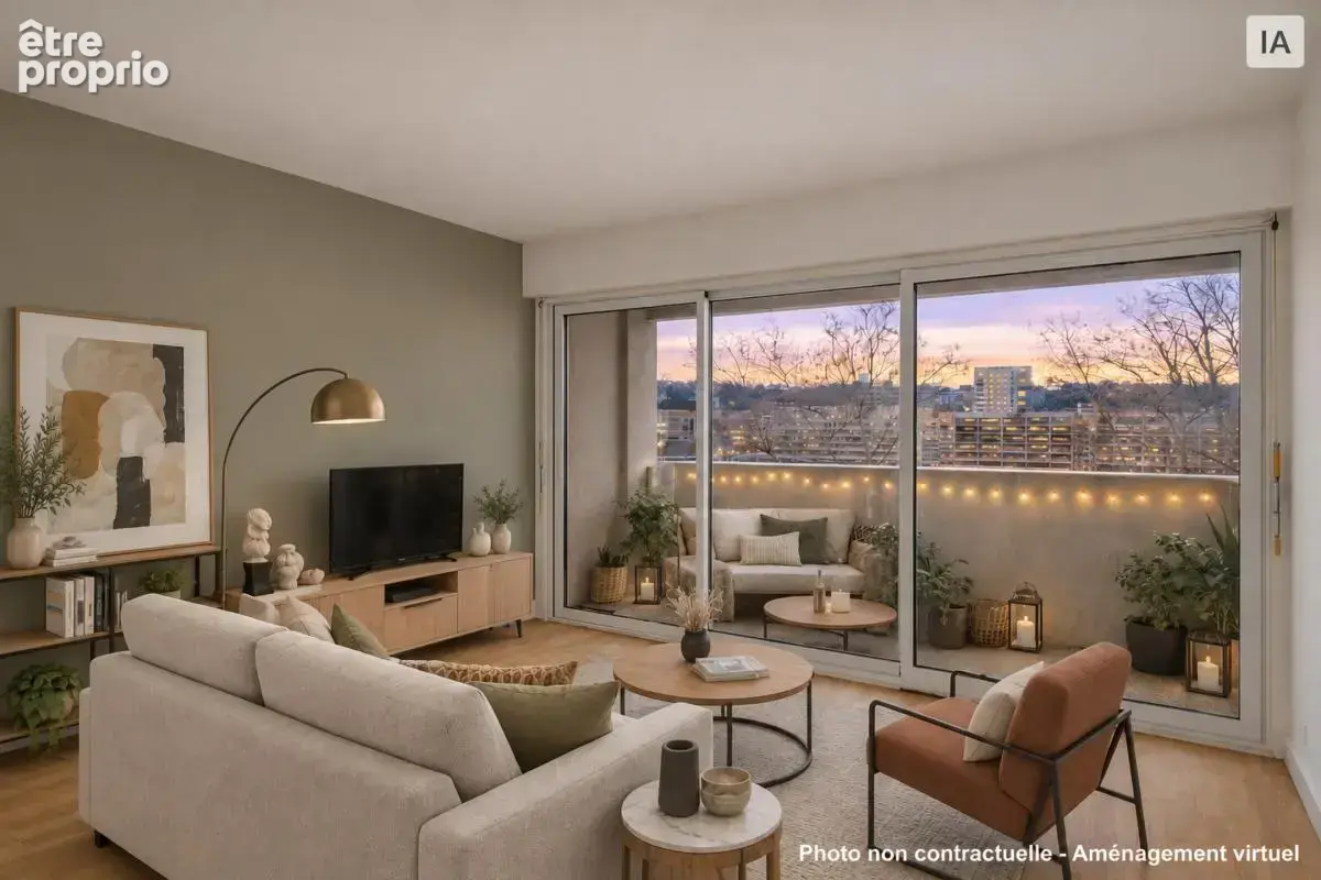 Vente appartement 2 chambres - 6ème étage - vue Rhône - Balcon - photo 3