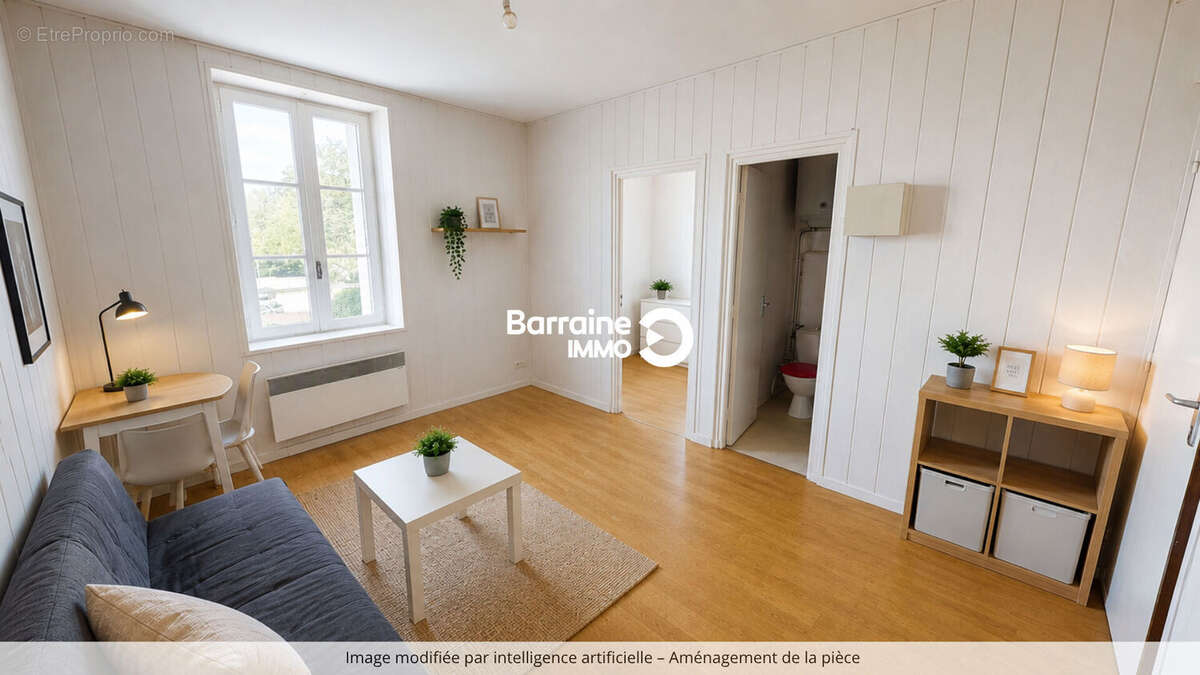 A vendre brest croix rouge ideal investisseur appartement t1 studio 2e etage 1 parking privatif - photo 2
